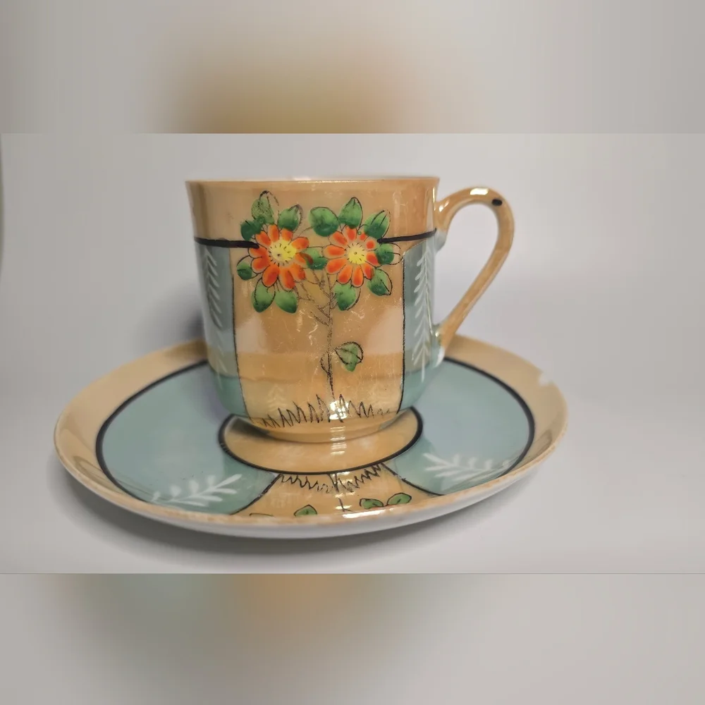 Floral Mug and Plate Set